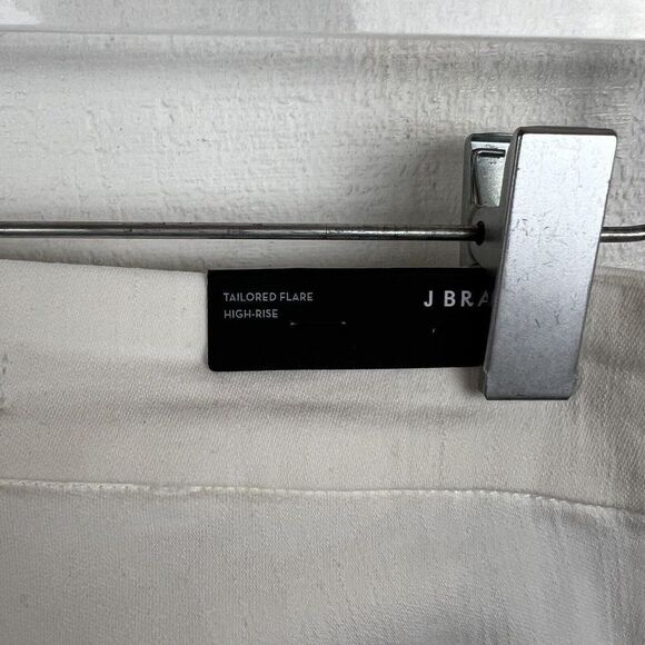 J Brand Tailored Flare Jeans 24 Womens New White Blanc High Rise Stretch - Picture 6 of 10